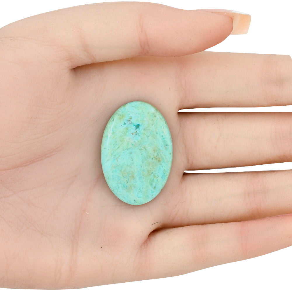 Ocean Green Chrysocolla 33x22.7x4.5 mm Oval Gemstone LS02244-34
