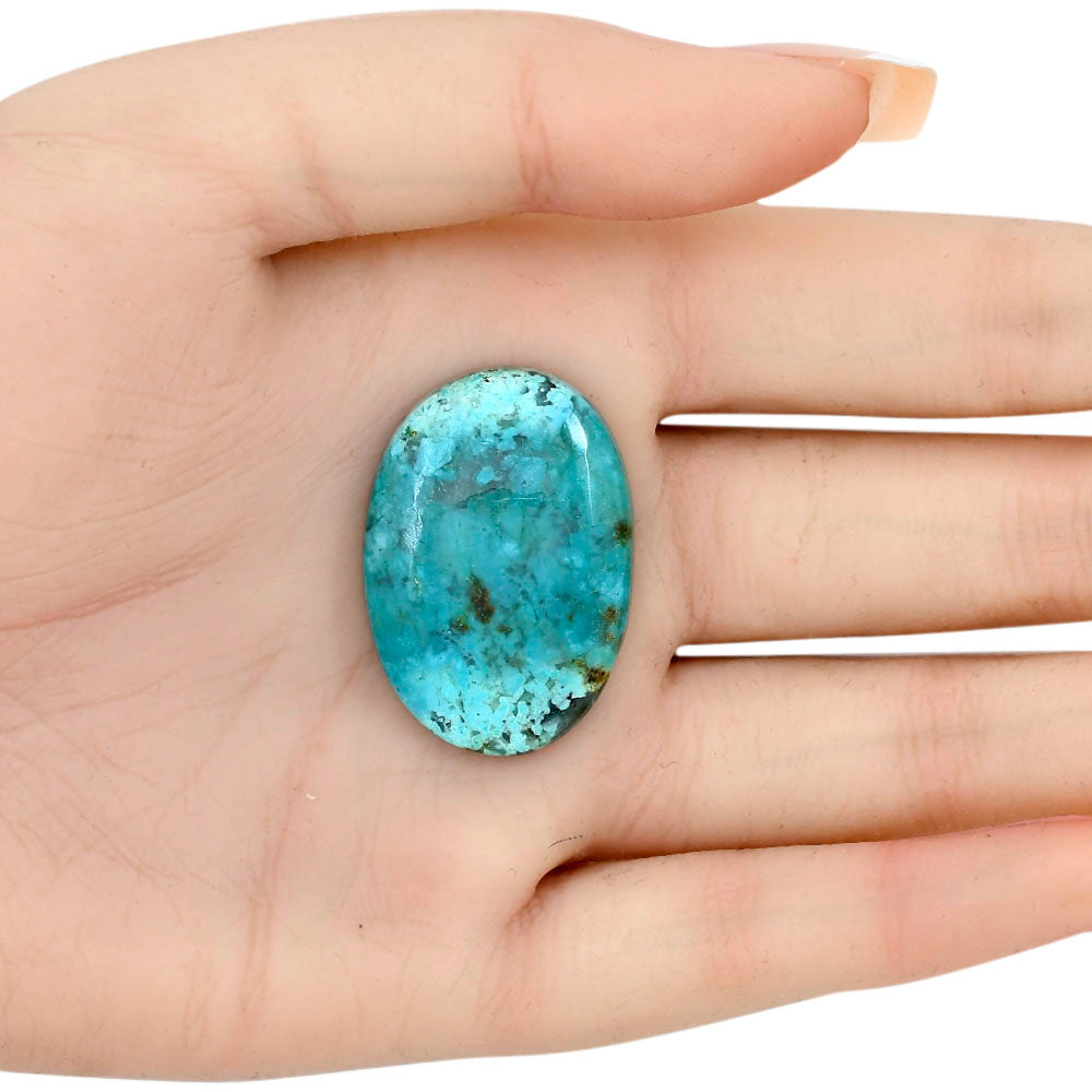 Ocean Green Chrysocolla 33x23x6 mm Oval Gemstone LS02249-34