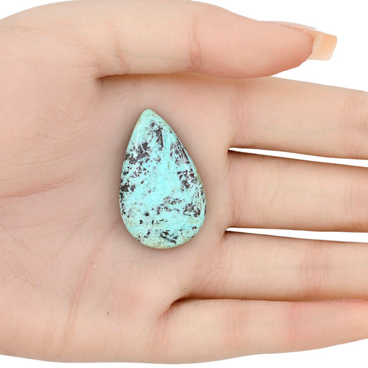 Ocean Green Chrysocolla 34.35x21.2x6 mm Pear Gemstone LS02256-34