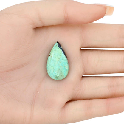 Ocean Green Chrysocolla 27.45x17.85x5 mm Pear Gemstone LS02257-34