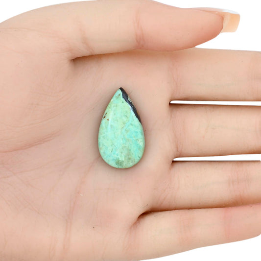 Ocean Green Chrysocolla 27.45x17.85x5 mm Pear Gemstone LS02257-34
