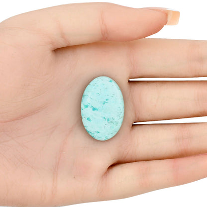 Ocean Green Chrysocolla 28.7x19.4x4.5 mm Oval Gemstone LS02261-34
