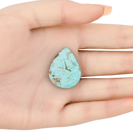 Ocean Green Chrysocolla 28x22.5x6 mm Pear Gemstone LS02267-34