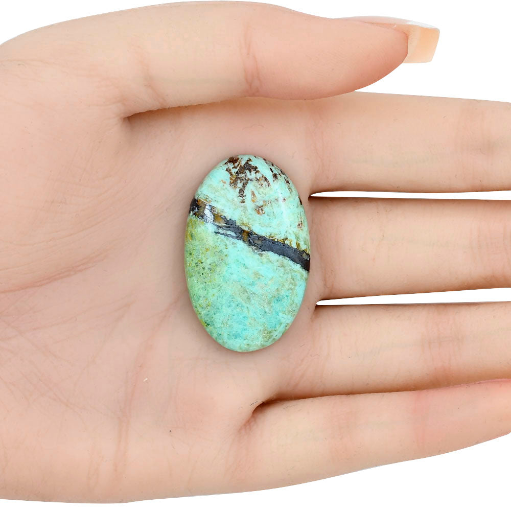 Ocean Green Chrysocolla 35.6x22.9x6 mm Oval Gemstone LS02269-34