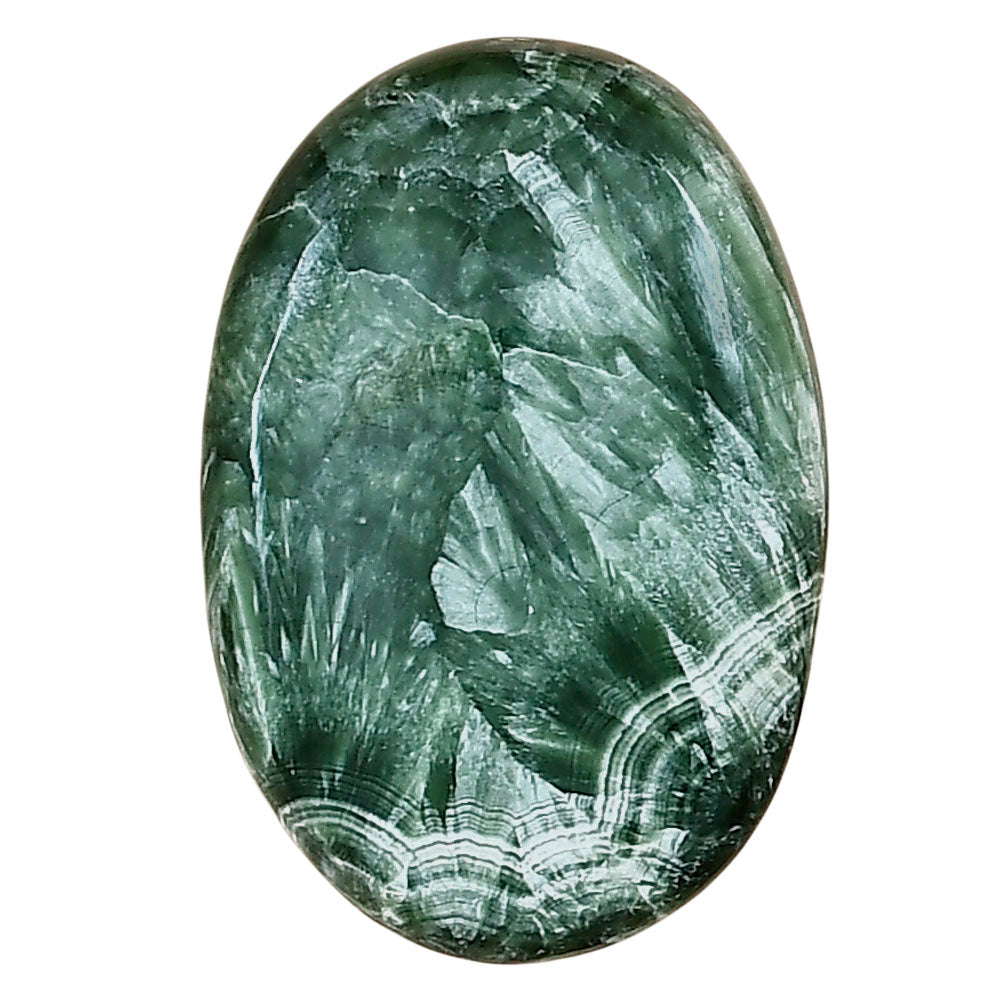 Russian Seraphinite 30.2x20.55x6 mm Oval Gemstone LS02274-35