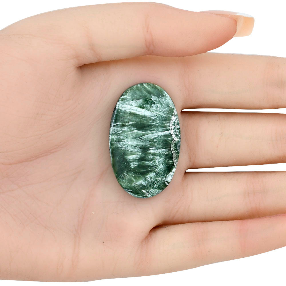 Russian Seraphinite 37.1x23.15x5 mm Oval Gemstone LS02289-35