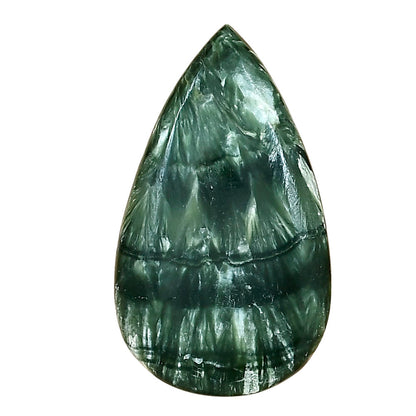 Russian Seraphinite 38.8x22.7x5 mm Pear Gemstone LS02299-35