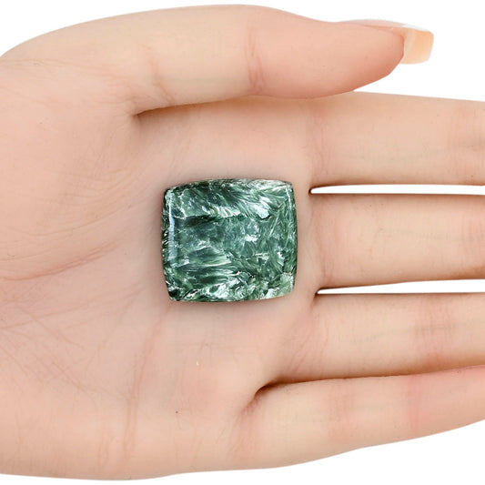 Russian Seraphinite 26.1x23.6x5 mm Baguette Gemstone LS02307-35