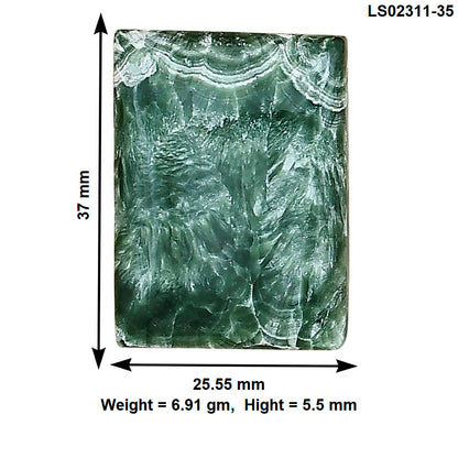 Russian Seraphinite 37x25.55x5.5 mm Fancy Gemstone LS02311-35