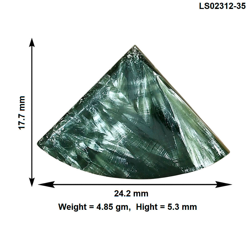 Russian Seraphinite 24.2x17.7x5.3 mm Baguette Gemstone LS02312-35