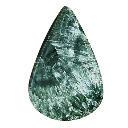 Russian Seraphinite 42.3x27.6x5.8 mm Pear Gemstone LS02313-35