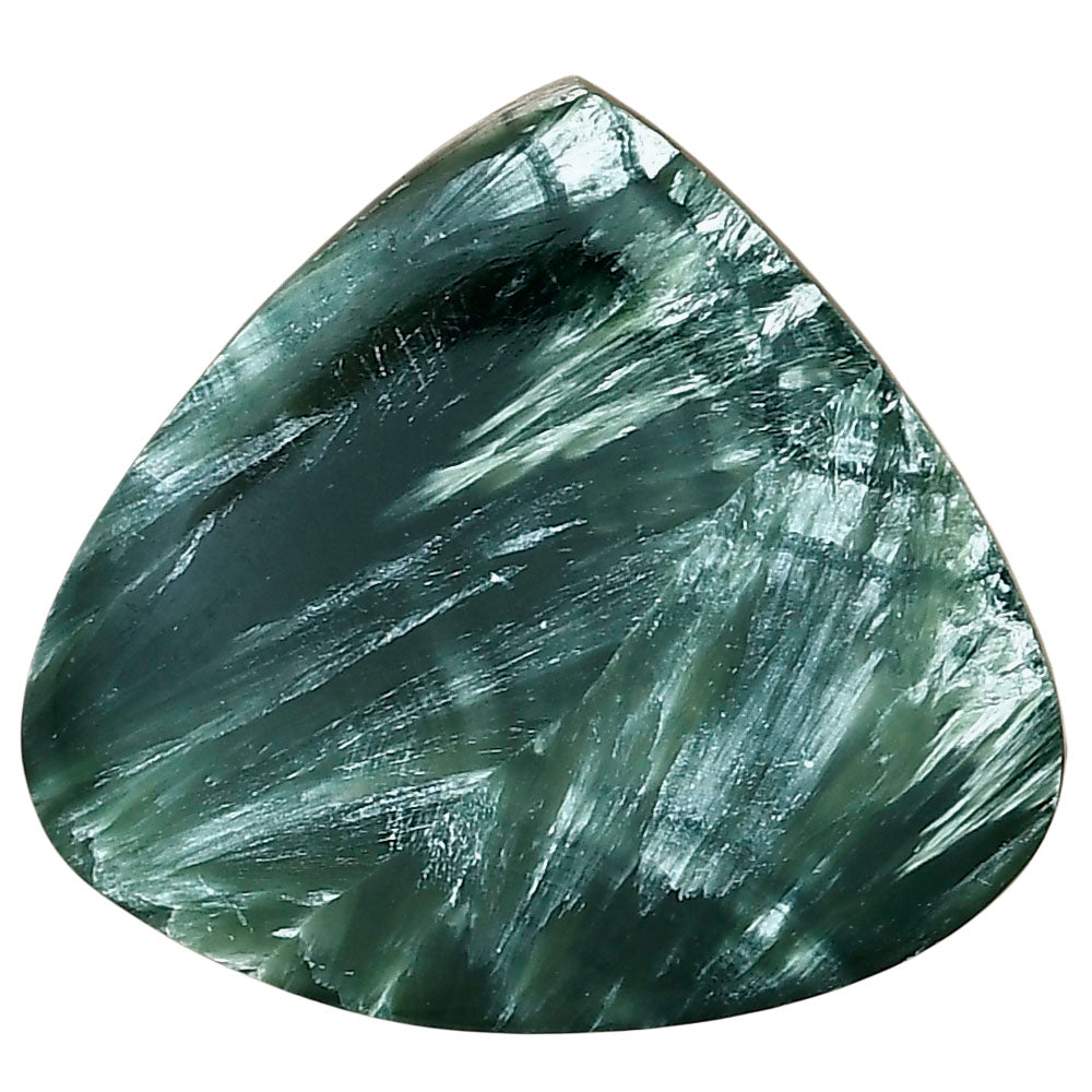 Russian Seraphinite 35.8x32.6x5 mm Heart Gemstone LS02333-35