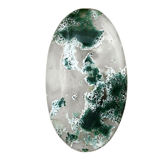 Horse Canyon Moss Agate 32.4x18.4x5 mm Oval Gemstone LS02341-36