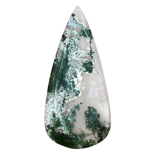 Horse Canyon Moss Agate 36.8x17.15x4 mm Pear Gemstone LS02347-36