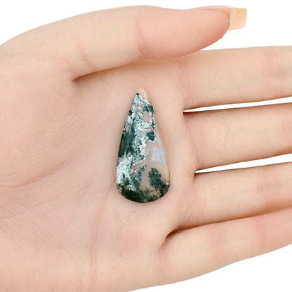 Horse Canyon Moss Agate 36.8x17.15x4 mm Pear Gemstone LS02347-36