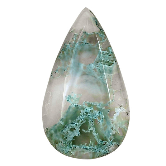 Horse Canyon Moss Agate 33x19x6 mm Pear Gemstone LS02348-36