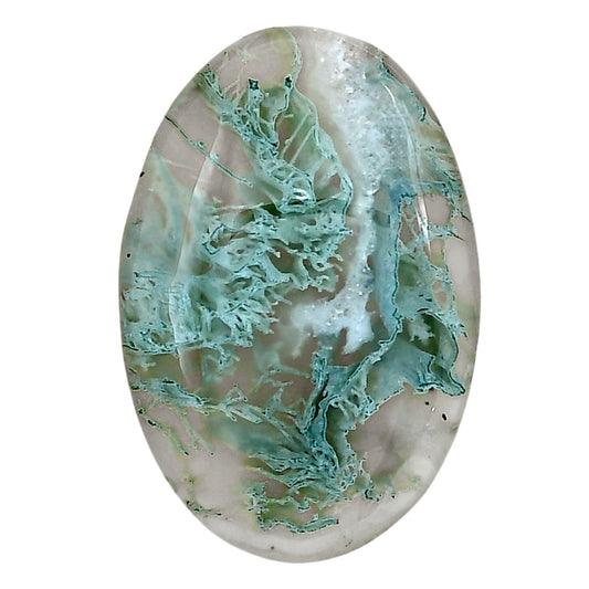 Horse Canyon Moss Agate 35.5x23.9x5.5 mm Oval Gemstone LS02352-36