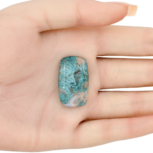 Horse Canyon Moss Agate 29.6x17.6x5.5 mm Baguette Gemstone LS02355-36