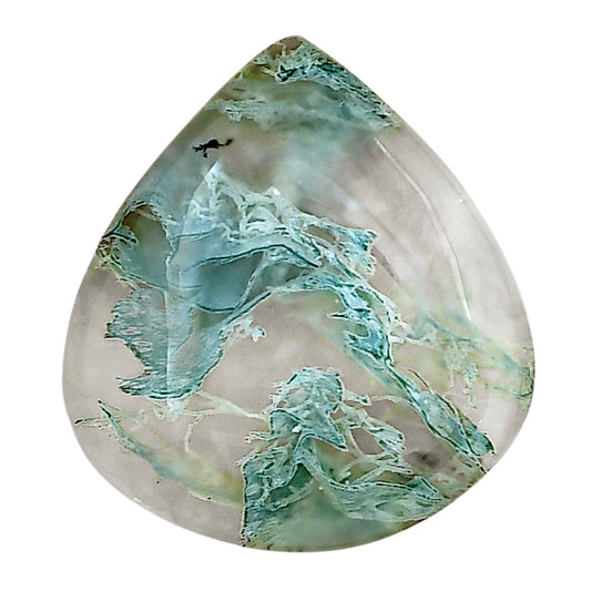 Horse Canyon Moss Agate 26.2x24.1x6.3 mm Heart Gemstone LS02356-36