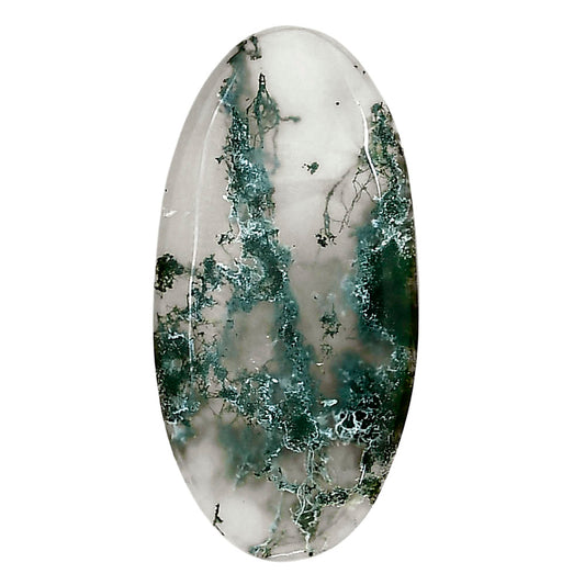 Horse Canyon Moss Agate 35.2x17.4x4.7 mm Oval Gemstone LS02358-36