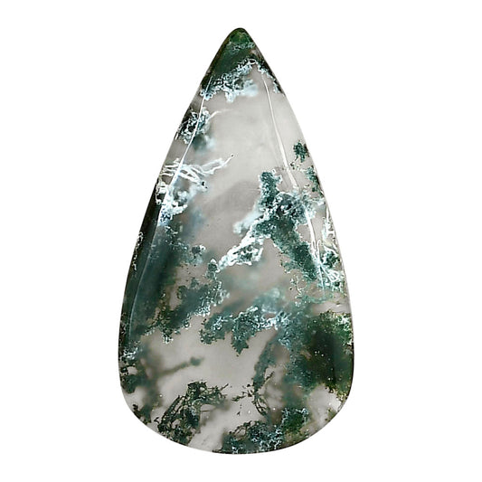 Horse Canyon Moss Agate 34.1x19x4.5 mm Pear Gemstone LS02360-36