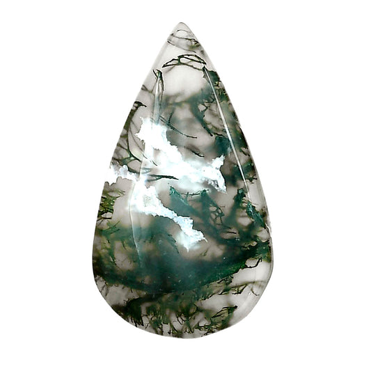 Horse Canyon Moss Agate 33.4x19.2x5 mm Pear Gemstone LS02362-36