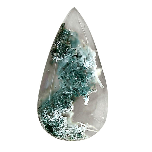 Horse Canyon Moss Agate 28.7x15.3x5.3 mm Pear Gemstone LS02365-36