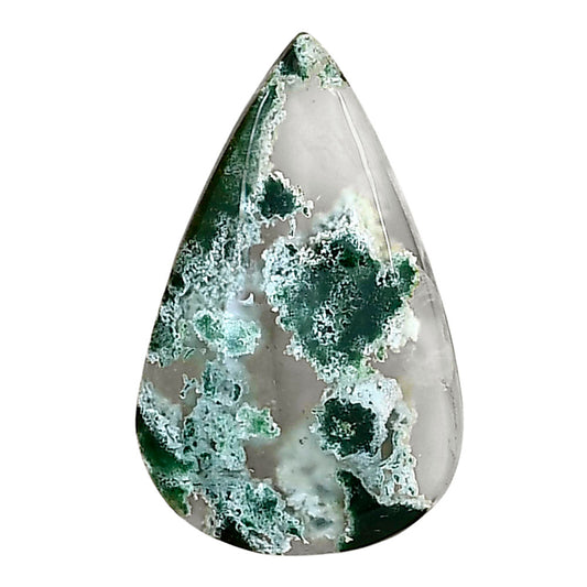 Horse Canyon Moss Agate 26.8x16.8x4 mm Pear Gemstone LS02366-36