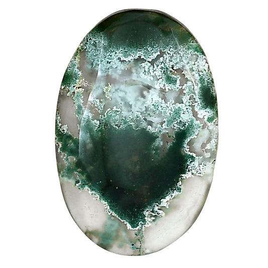 Horse Canyon Moss Agate 30.2x19x5 mm Oval Gemstone LS02370-36