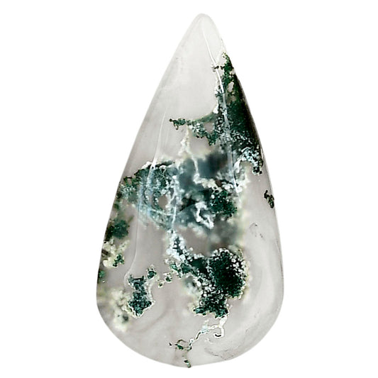 Horse Canyon Moss Agate 30.8x16.25x5 mm Pear Gemstone LS02371-36