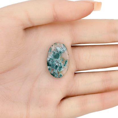 Horse Canyon Moss Agate 25.35x16.1x3 mm Oval Gemstone LS02373-36