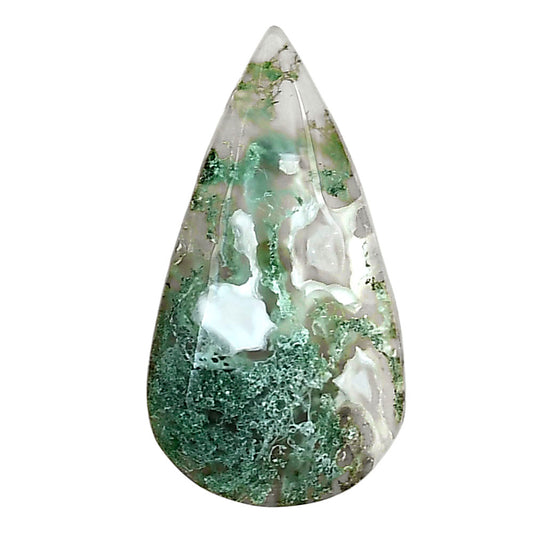 Horse Canyon Moss Agate 29.6x16x5 mm Pear Gemstone LS02374-36