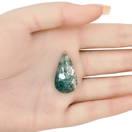 Horse Canyon Moss Agate 29.6x16x5 mm Pear Gemstone LS02374-36