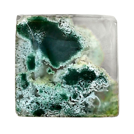 Horse Canyon Moss Agate 18x18x4.5 mm Baguette Gemstone LS02378-36