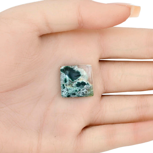 Horse Canyon Moss Agate 18x18x4.5 mm Baguette Gemstone LS02378-36