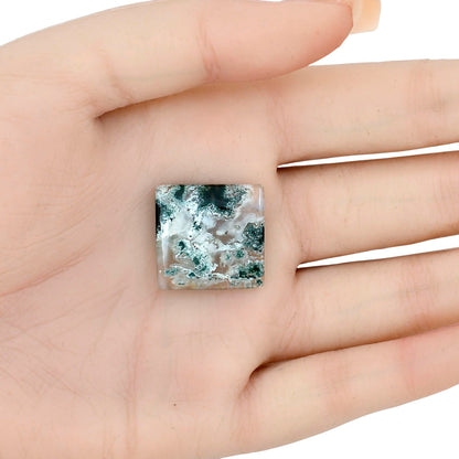 Horse Canyon Moss Agate 20.7x20.2x4.5 mm Baguette Gemstone LS02381-36