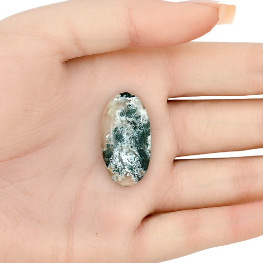 Horse Canyon Moss Agate 30.8x16.4x5 mm Oval Gemstone LS02382-36