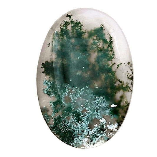 Horse Canyon Moss Agate 28x19.15x5 mm Oval Gemstone LS02389-36