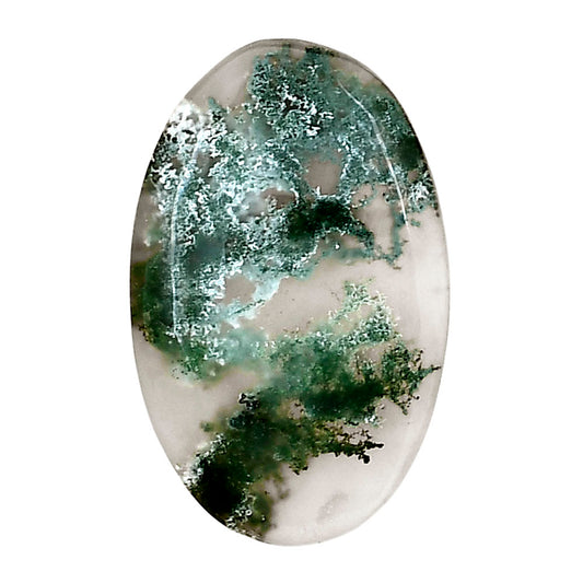 Horse Canyon Moss Agate 28.55x18x4.5 mm Oval Gemstone LS02390-36