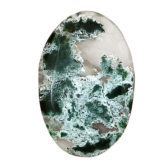 Horse Canyon Moss Agate 27.35x18x4.5 mm Oval Gemstone LS02392-36