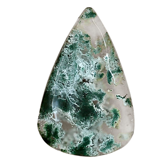Horse Canyon Moss Agate 29.5x19.2x4.5 mm Pear Gemstone LS02393-36
