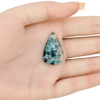 Horse Canyon Moss Agate 29.5x19.2x4.5 mm Pear Gemstone LS02393-36