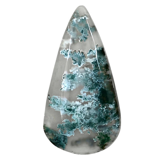 Horse Canyon Moss Agate 33x17.3x5 mm Pear Gemstone LS02397-36