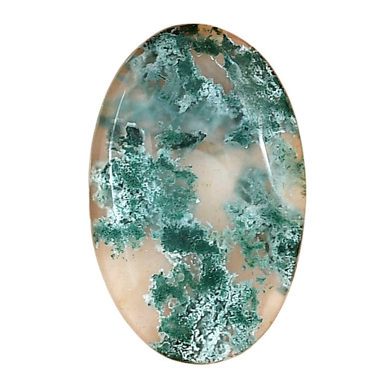 Horse Canyon Moss Agate 28.4x18.25x4 mm Oval Gemstone LS02399-36