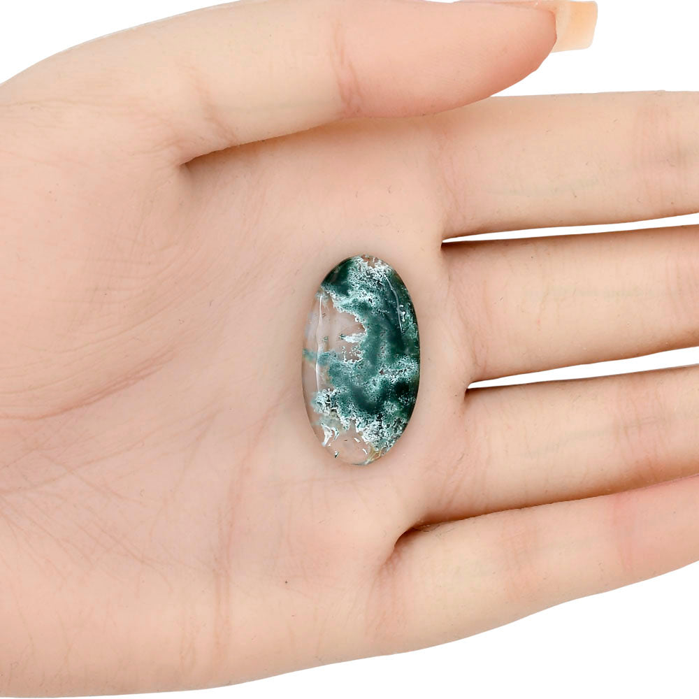 Horse Canyon Moss Agate 28x15.75x4.5 mm Oval Gemstone LS02405-36