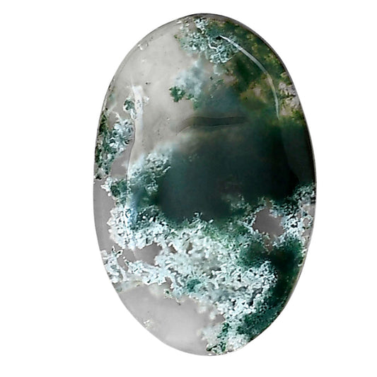Horse Canyon Moss Agate 26.7x17.45x4 mm Oval Gemstone LS02406-36