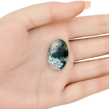 Horse Canyon Moss Agate 26.7x17.45x4 mm Oval Gemstone LS02406-36