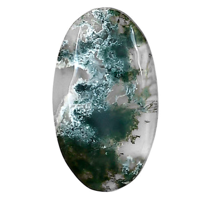 Horse Canyon Moss Agate 25.15x14.45x4 mm Oval Gemstone LS02408-36
