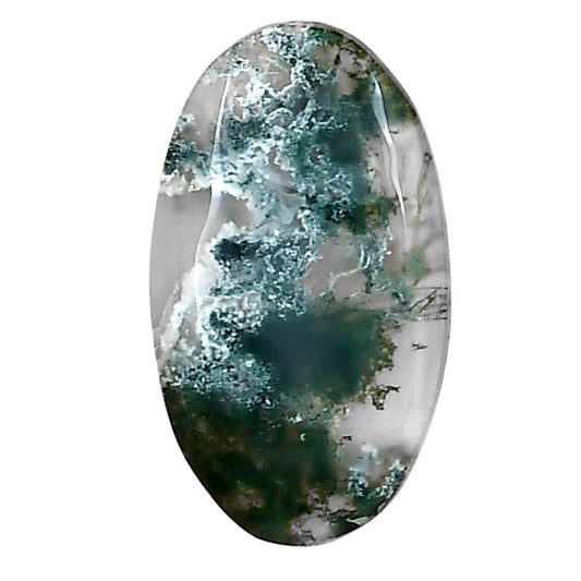 Horse Canyon Moss Agate 25.15x14.45x4 mm Oval Gemstone LS02408-36