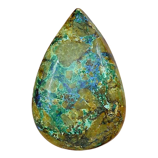 Azurite Chrysocolla 28.4x19x5.2 mm Pear Gemstone LS02410-37